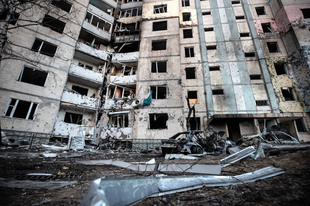 Thematic lead image: damaged building — Ukraine's Air Defence Shortfalls: The Strategic Implications of Diminishing Capability | National Times