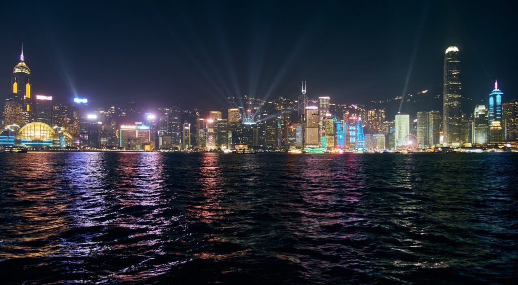 Thematic lead image: Hong Kong cityscape at night — Hong Kong's Fading Autonomy: Three Futures for 2030 | National Times