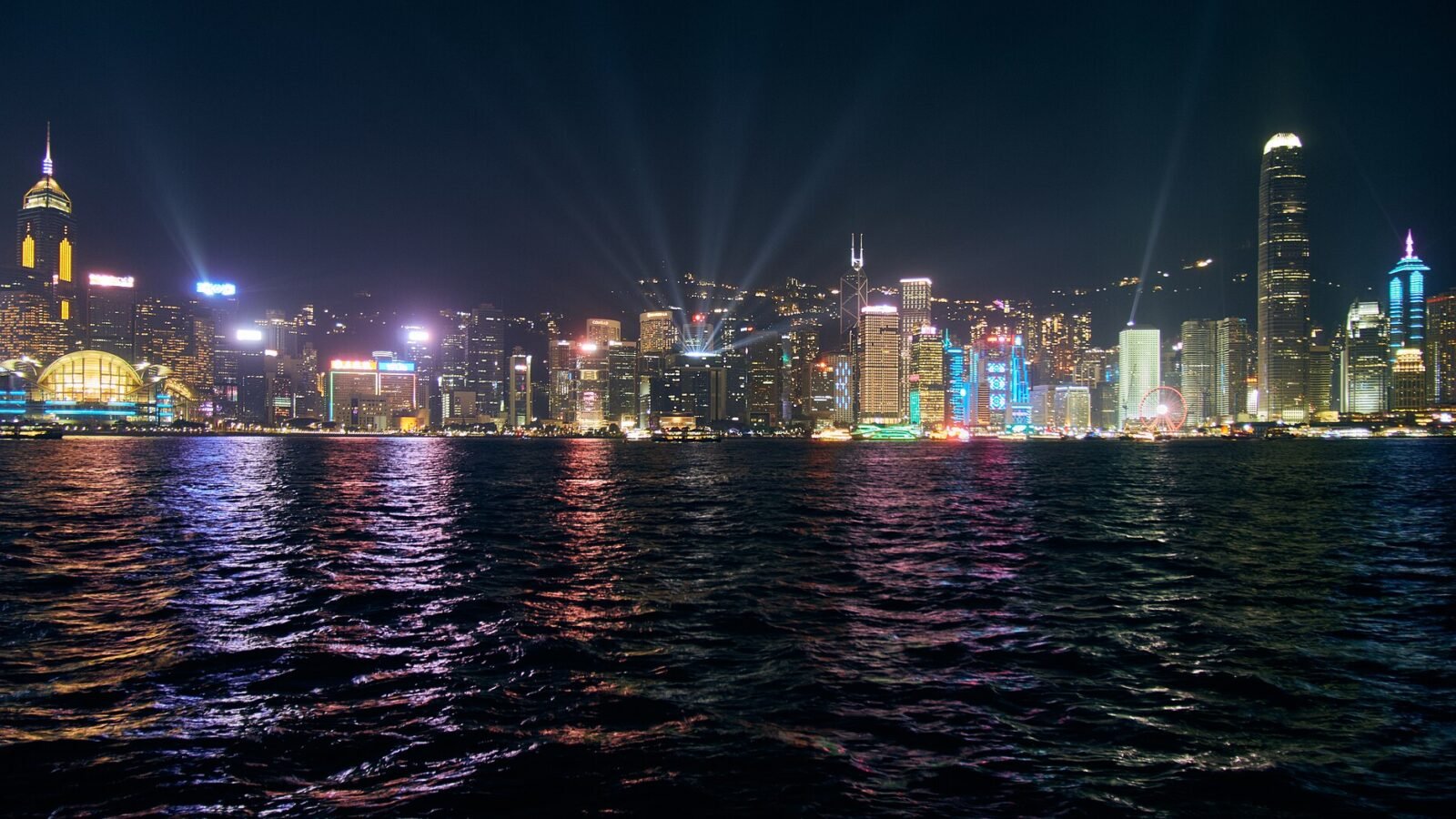 Thematic lead image: Hong Kong cityscape at night — Hong Kong's Fading Autonomy: Three Futures for 2030 | National Times