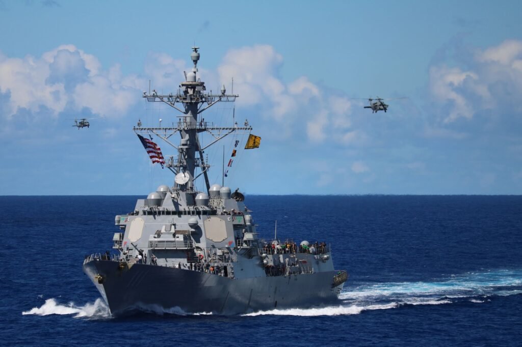 Thematic lead image: naval vessels, military exercises — Asia's Security Calculus Shifts Amidst US Rebalancing for Iran | National Times