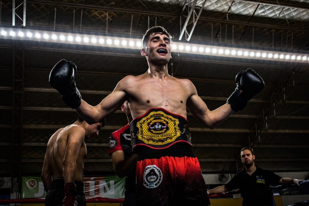Thematic lead image: MMA fighter winning — Makhachev's Dominance: Implications for UFC's Welterweight Future to 2030 | National Times