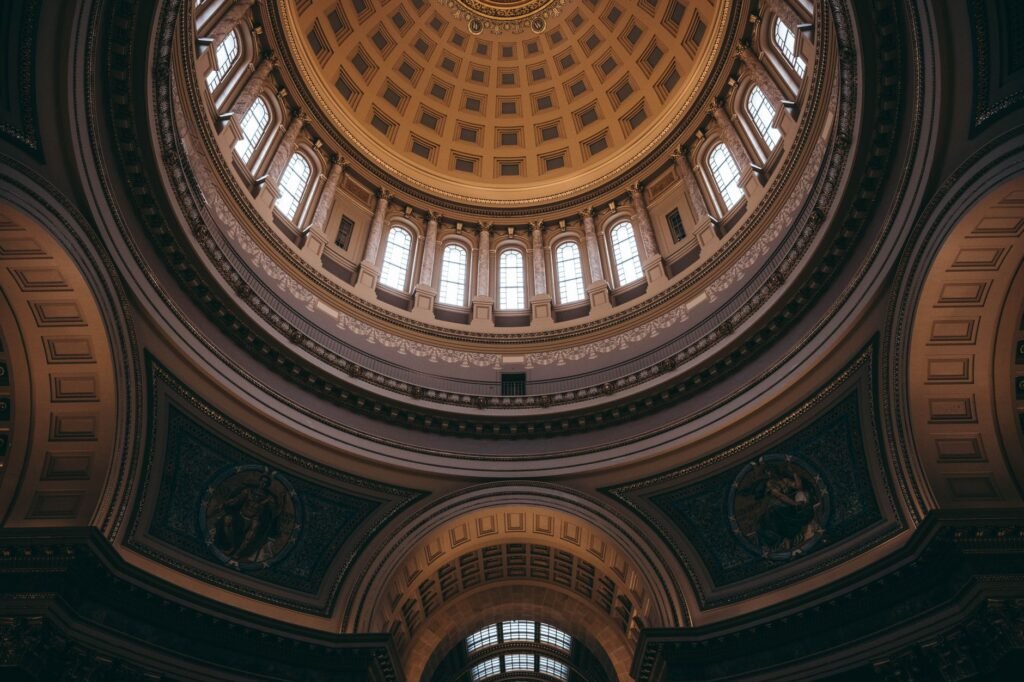 Thematic lead image: Wisconsin State Capitol — Wisconsin Vote Challenges Progressive Momentum in Democratic Party | National Times