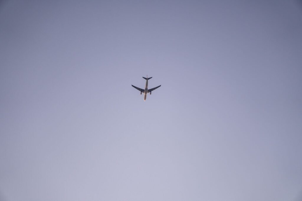 Thematic lead image: aircraft flying over stadium — South African Airlink Stunt Flying Divides Aviation Safety Debate | National Times