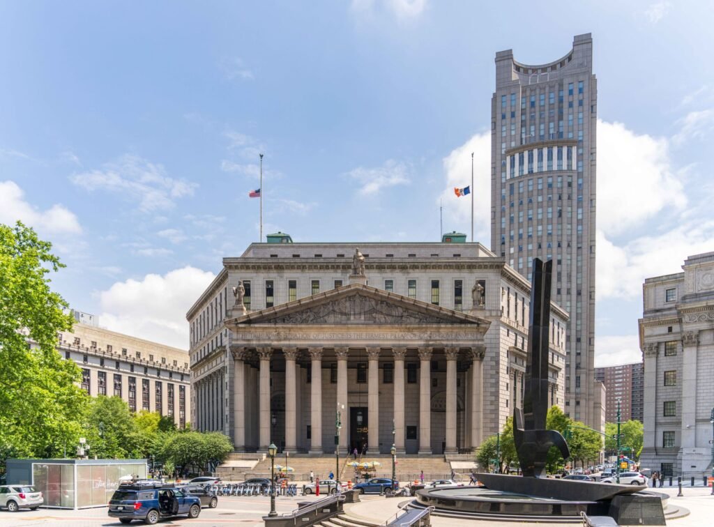 Thematic lead image: city hall, legal challenge, labour dispute — Mamdani's Bonus Challenge: Collective Bargaining Under Legal Scrutiny | National Times
