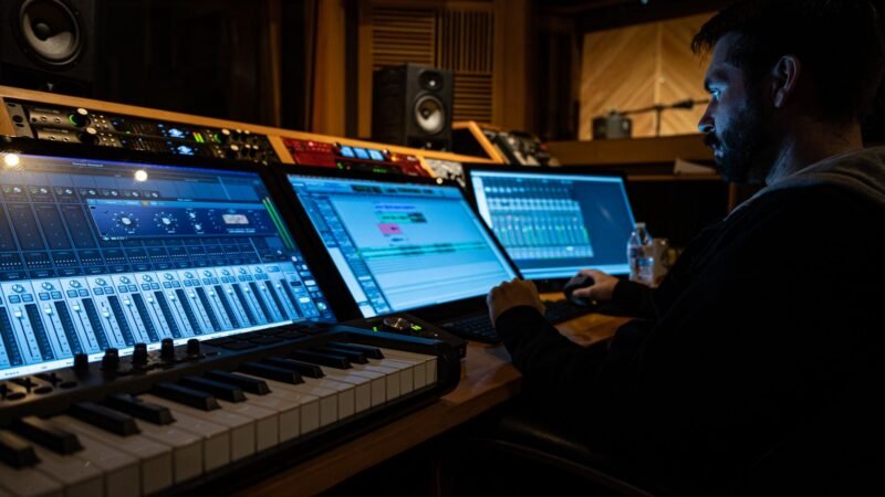 Thematic lead image: music production, electronic music, sound engineering — William Orbit's Enduring Influence on Pop Production's Future Trajectory | National Times