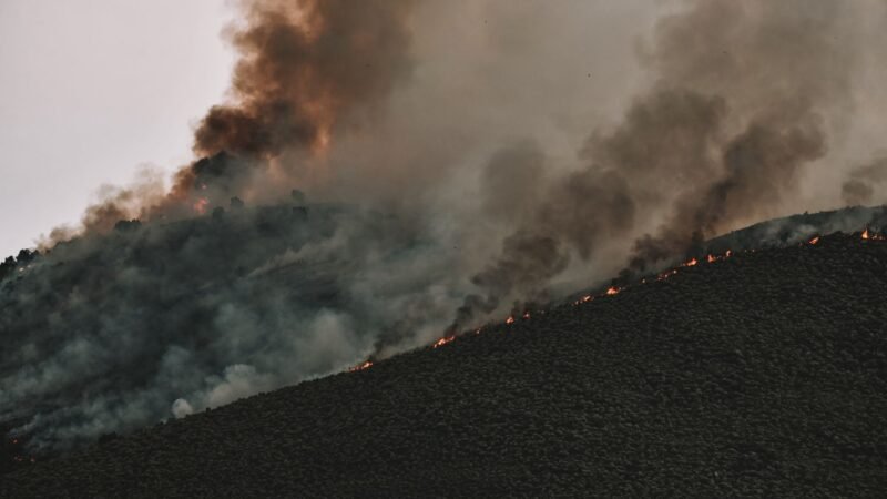 Thematic lead image: wildfires, island, smoke — Salamina Fires Expose Deeper Greek Preparedness Deficiencies | National Times