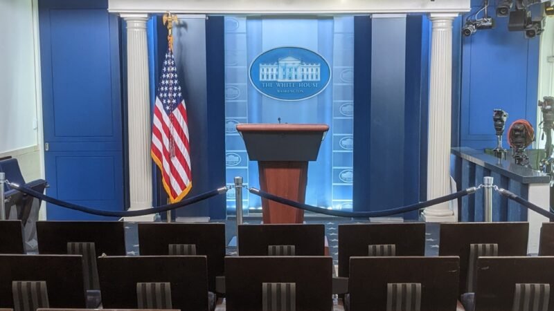 Thematic lead image: White House press briefing room — Trump's Media Ban: A Precedent for Future Administrations? | National Times