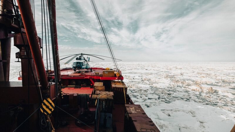 Thematic lead image: icebreaker, arctic research vessel, snowy landscape — Arctic Ship Seizure: Maritime Law, Sovereignty, and Escalation Risk | National Times