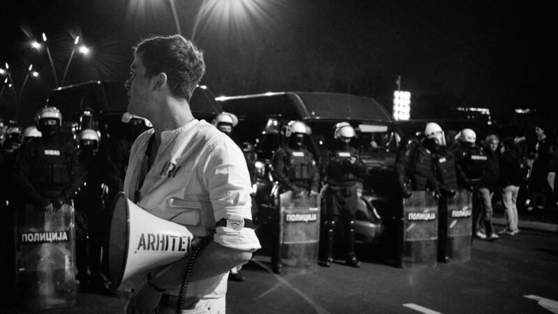 Thematic lead image: student protests, police — Albanian Student Protests: A Precursor to Broader Political Unrest? | National Times