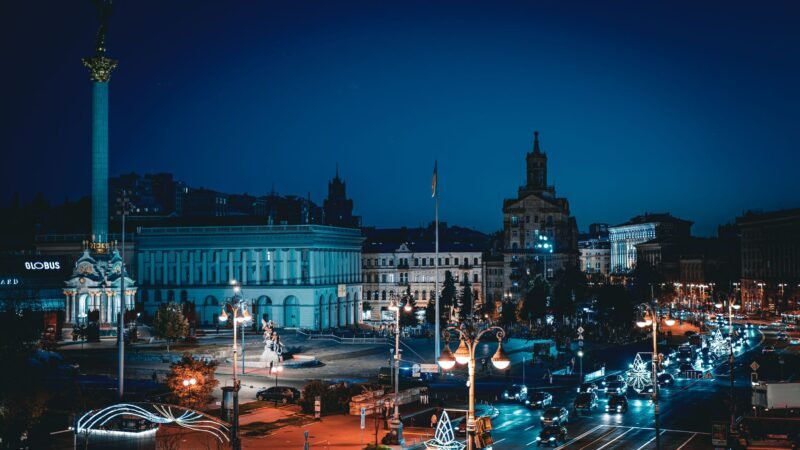 Thematic lead image: Missile defence, city at night — Kyiv's Diminished Intelligence Picture: A Strategic Vulnerability | National Times