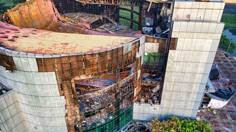 Thematic lead image: damaged infrastructure, city at night — Kyiv strikes: assessing the strategic calculus behind Russia's intensified campaign | National Times